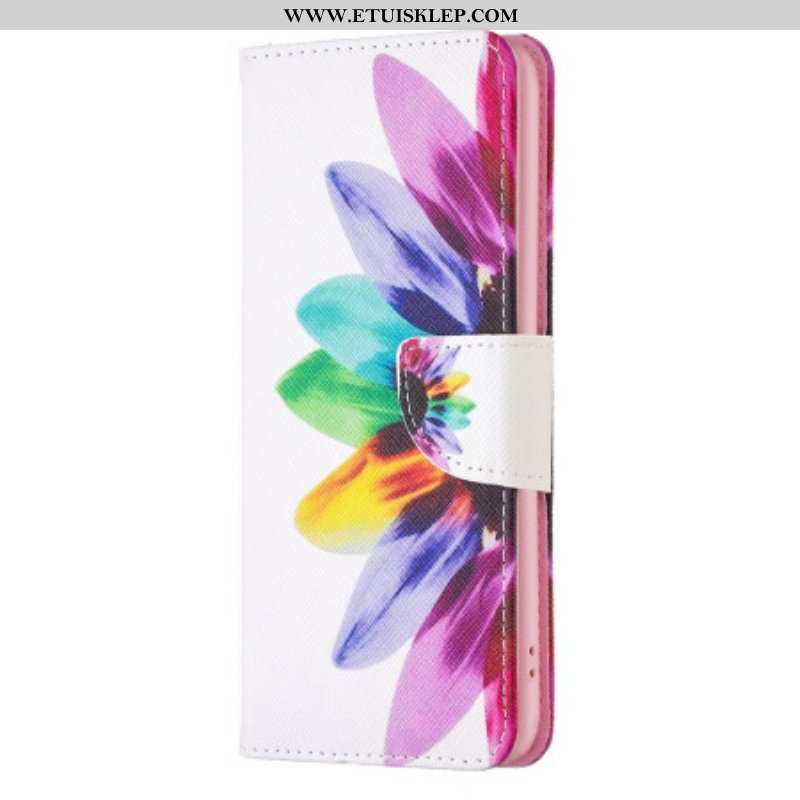 Etui Folio do iPhone 14 Pro Akwarela Kwiat